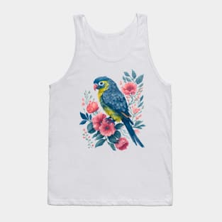 cute conure parrot parakeet watercolor illustration Tank Top